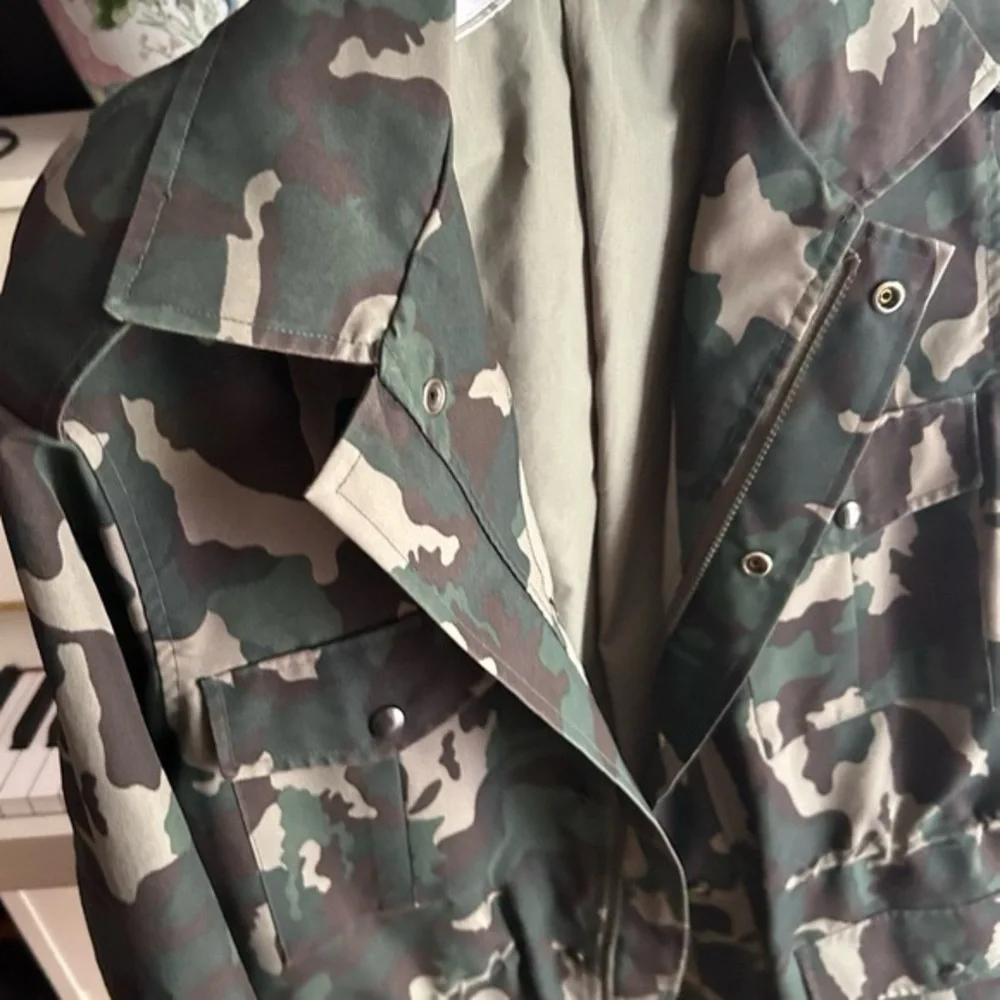 Vintage Camouflage Military Field Jacket 42R XL - Picture 11 of 16
